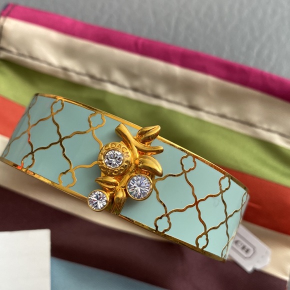 NEW Coach (teal/gold) women bangle - Picture 2 of 6